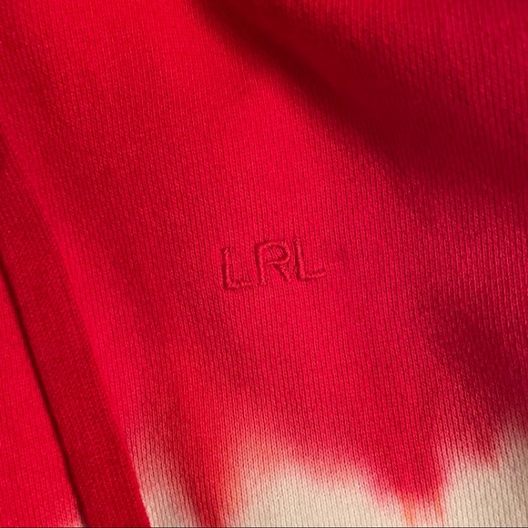 NWT Ralph Lauren Tie Dye Red White Blue Ombré Hoodie Sweatshirt / Size XS - Picture 4 of 8